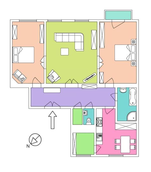 Large And Modern Apartment In The Heart Of Прага Екстериор снимка
